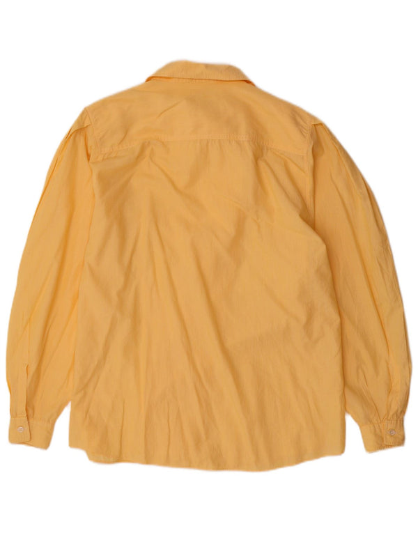 Uli Knecht Blusa para mujer UK 40 Grande Algodón a rayas amarillas