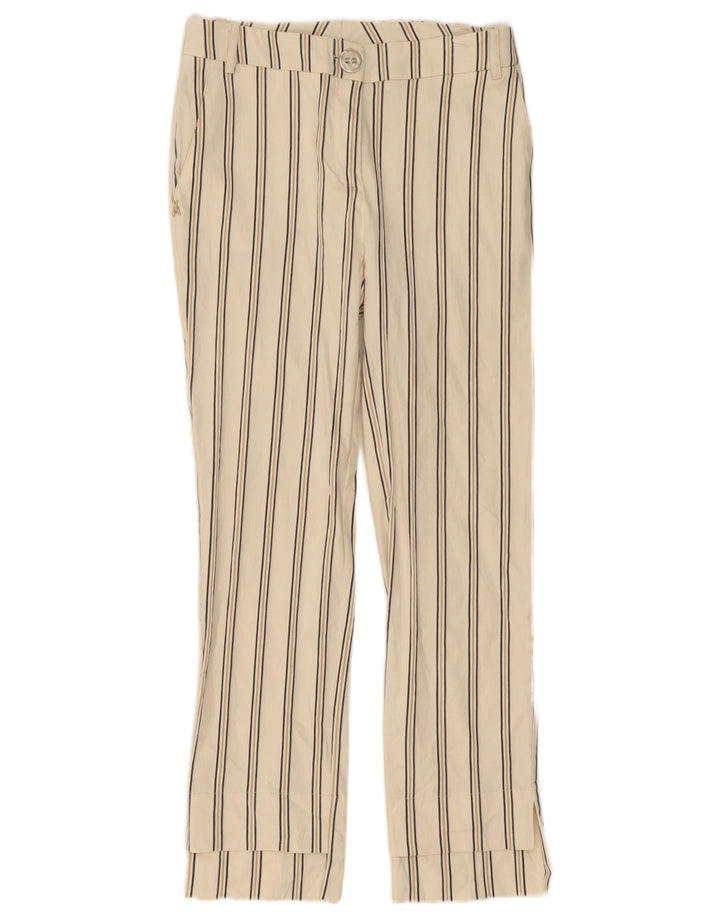 Patrizia Pepe Pantalón chino para mujer IT 42 Medium W28 L27 Lino blanco roto