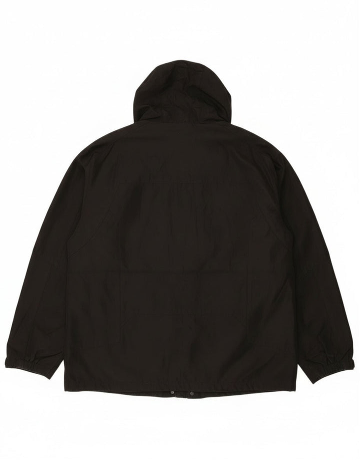 Calvin Klein Chaqueta cortavientos con capucha para hombre UK 40 Grande Poliéster negro