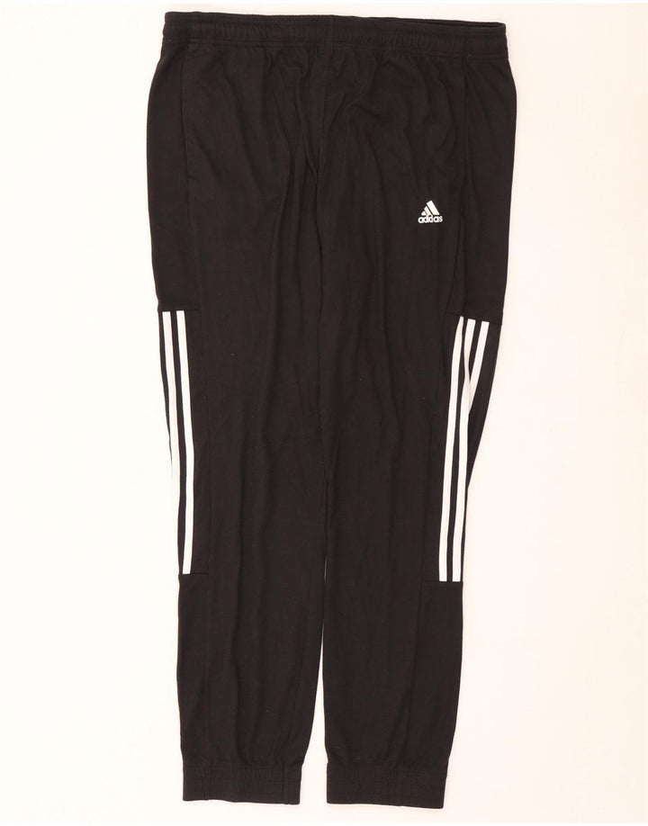 Adidas Hombre Climalite Chándal Pantalones Joggers XL Negro Poliéster
