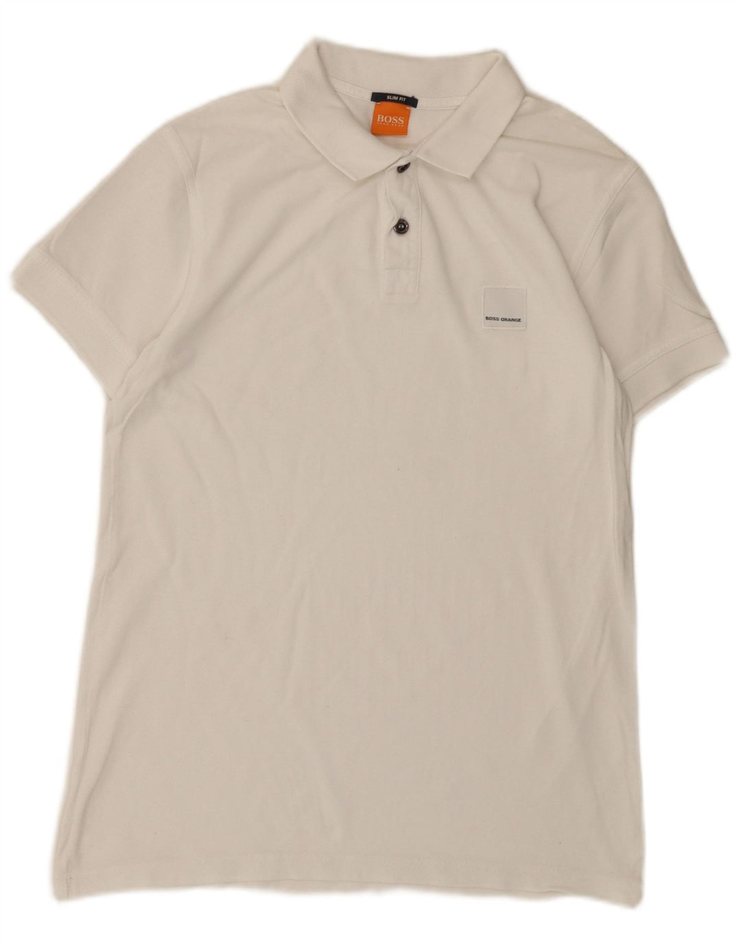 Polo Hugo Boss Hombre Slim Fit Blanco Pequeño