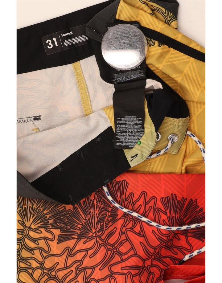 HURLEY Bañador Hombre Poliéster Floral Amarillo Medio