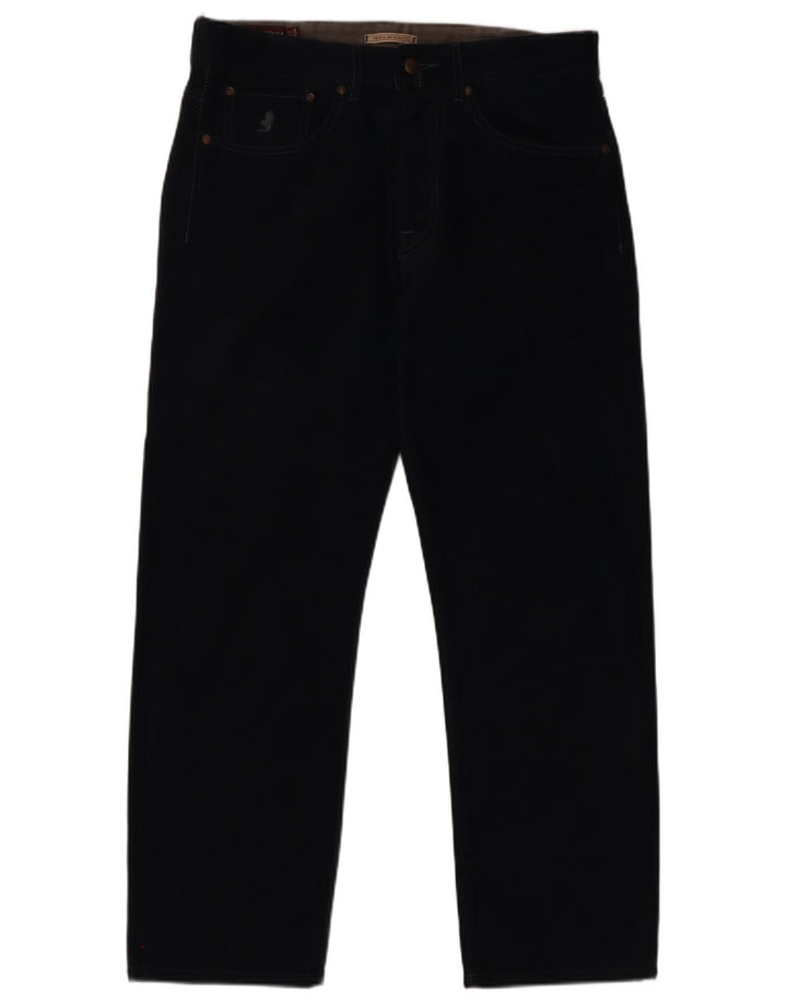 MARLBORO CLASSICS Pantalones casuales de corte regular para hombre W32 L28 Azul marino