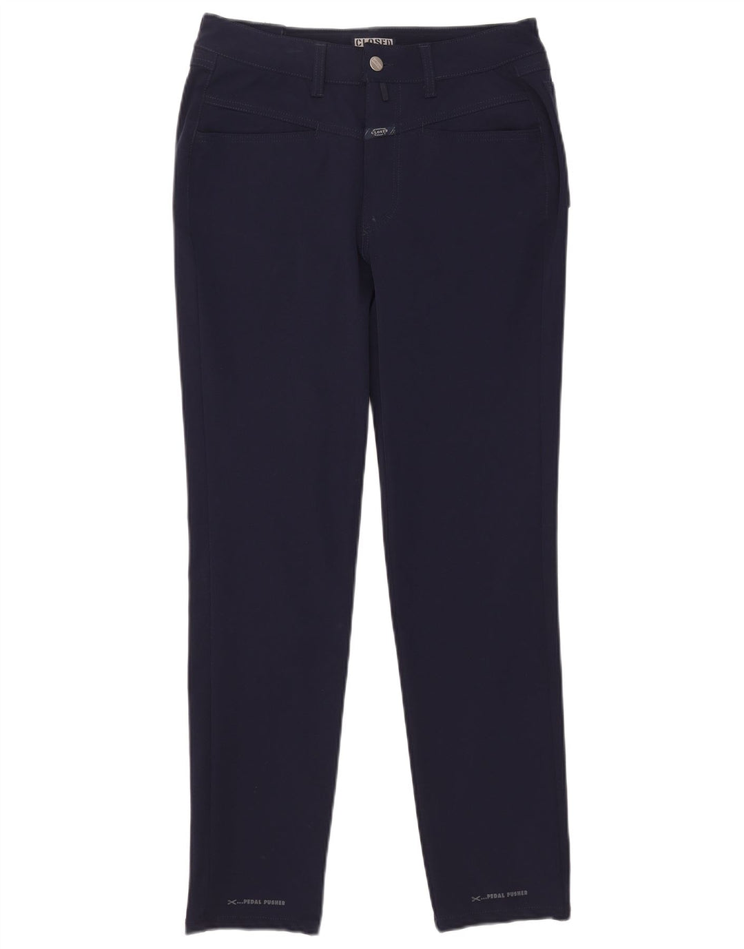 Pantalón casual ajustado para hombre cerrado W30 L30 Poliamida azul marino