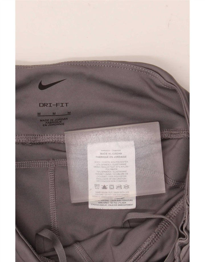 Nike Leggings cortos Dri Fit para mujer UK 40 Poliéster gris medio