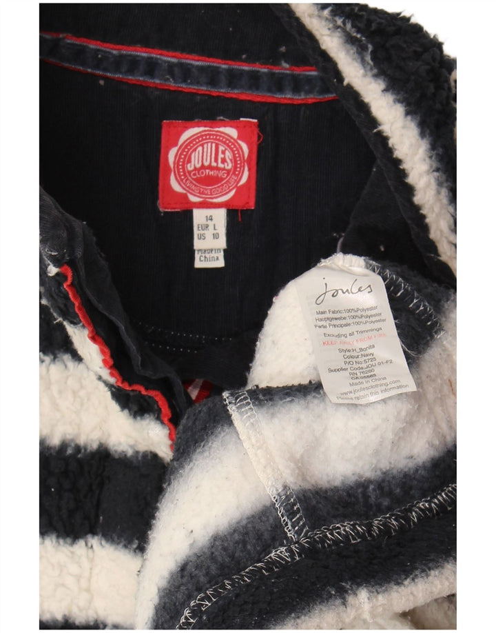 Jersey de forro polar extragrande para mujer Joules UK 44 Poliéster a rayas negras grandes