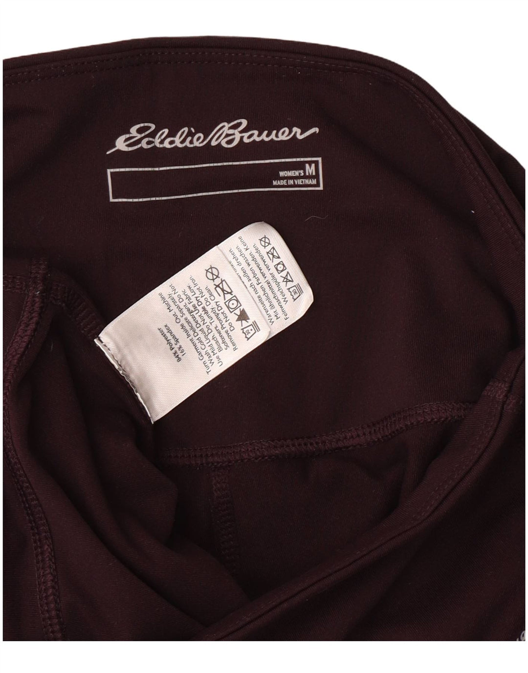 Eddie Bauer Leggings capri para mujer UK 12 Poliéster burdeos medio