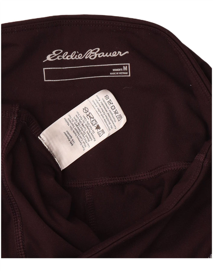 Eddie Bauer Leggings capri para mujer UK 12 Poliéster burdeos medio
