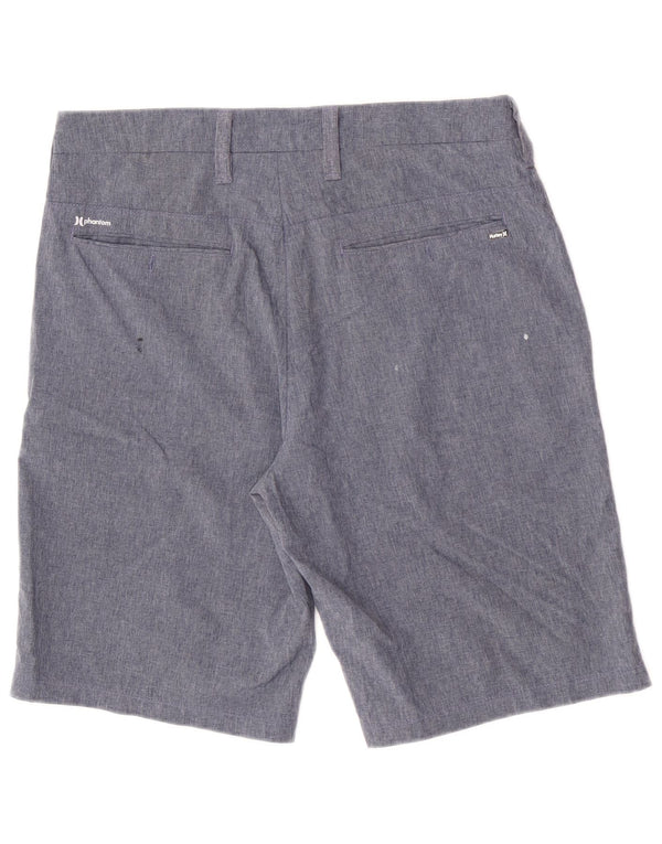 Pantalones cortos chinos regulares Hurley para hombre Medium W30 Poliéster azul