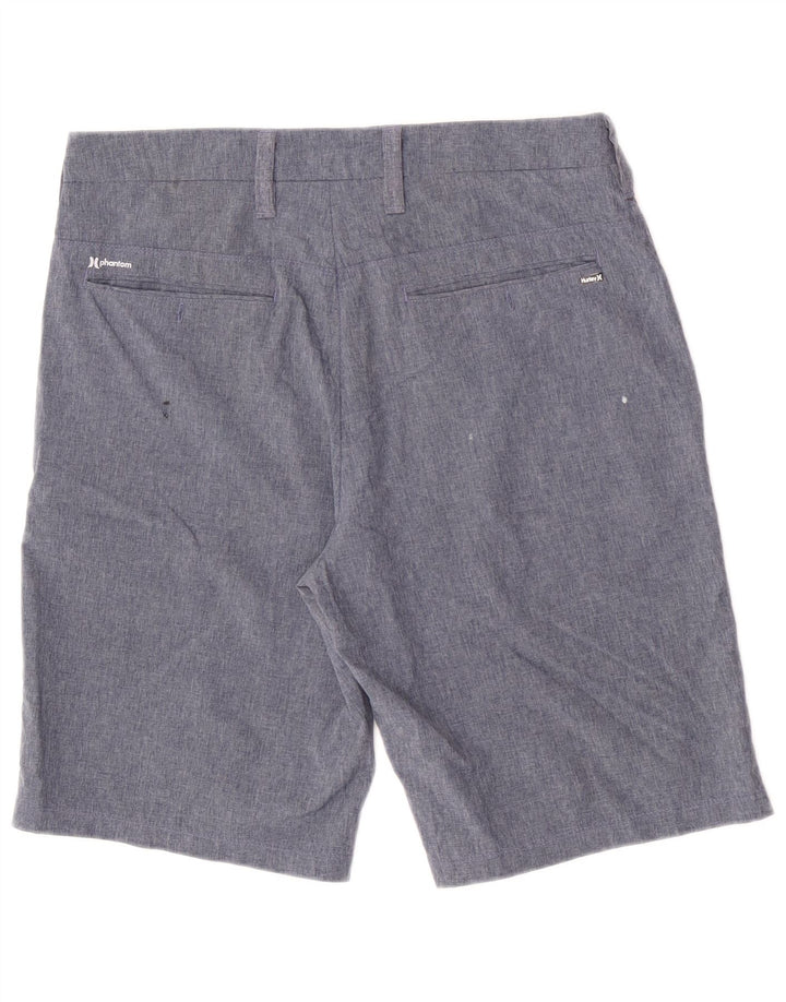 Pantalones cortos chinos regulares Hurley para hombre Medium W30 Poliéster azul