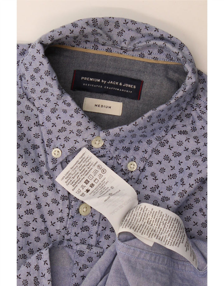 Camisa Jack & Jones Hombre Algodón Floral Azul Medio