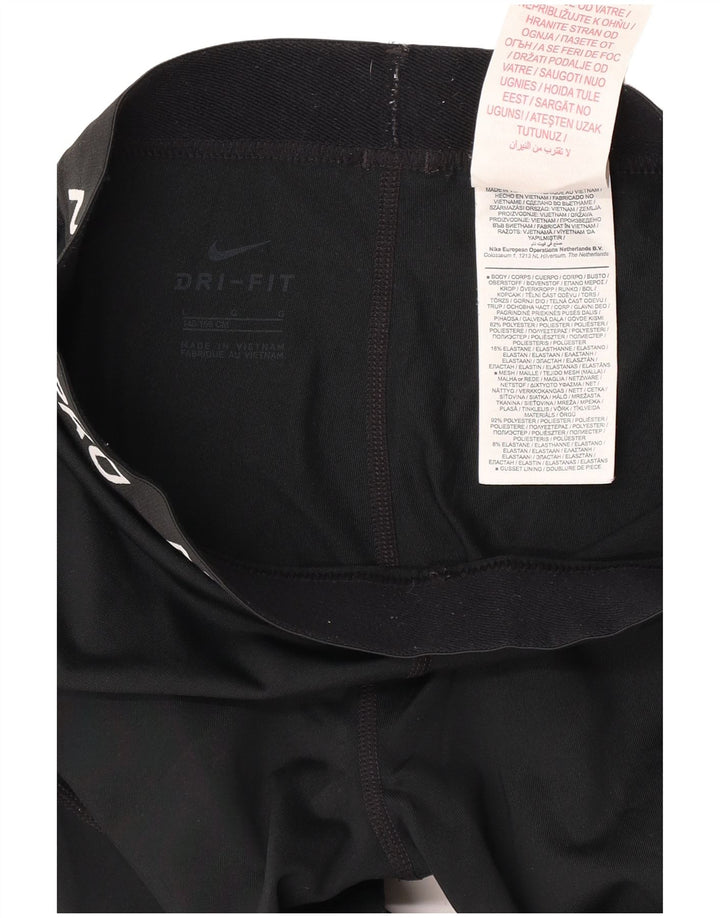 NIKE Leggings gráficos Dri Fit para niñas 12-13 años Grande Poliéster negro