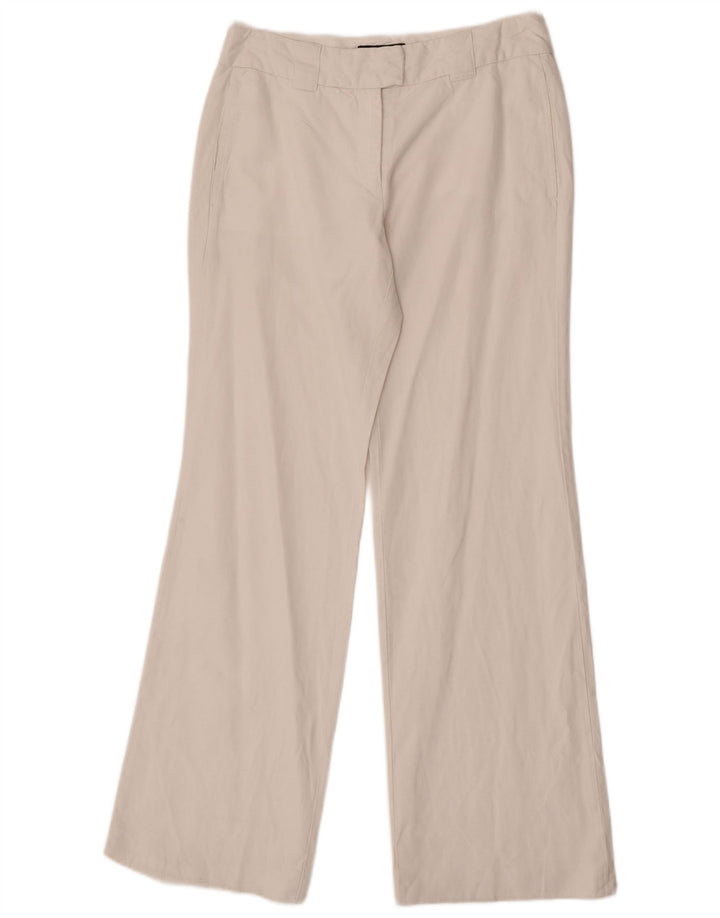 Alberto Aspesi Mujer Blu Bootcut Traje Pantalones IT 40 Small W27 L31 Blanco