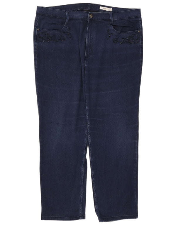Marks & Spencer Vaqueros recortados para mujer UK 20 2XL W40 L26 Azul marino Algodón