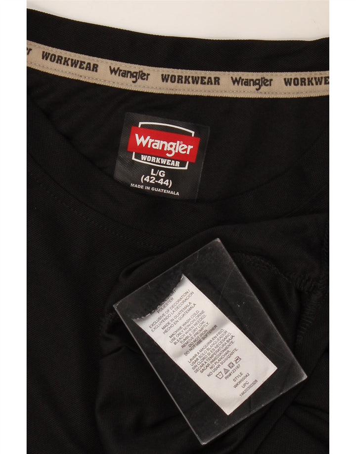 WRANGLER Camiseta para hombre Top UK 42/44 Large Negro Poliéster