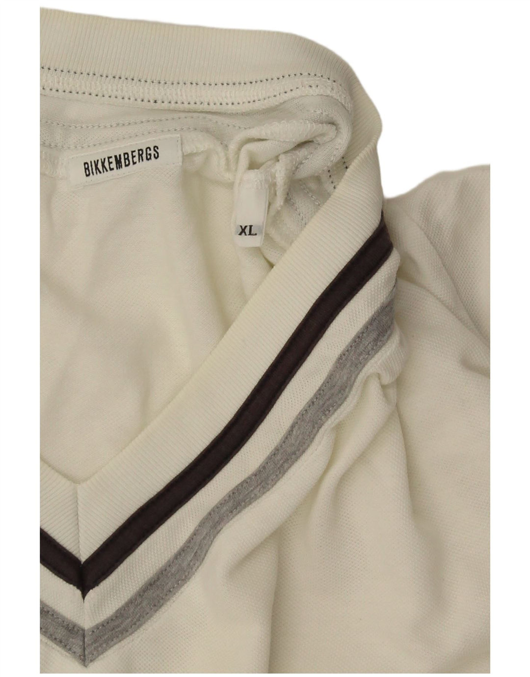 Bikkembergs Camiseta Hombre Top XL Blanco Rayas