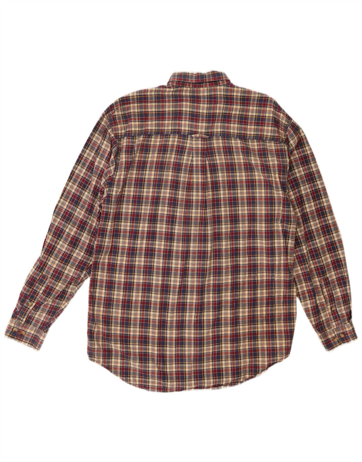 Camisa De Franela St. Bernard Hombre Mediana Algodón A Cuadros Multicolores
