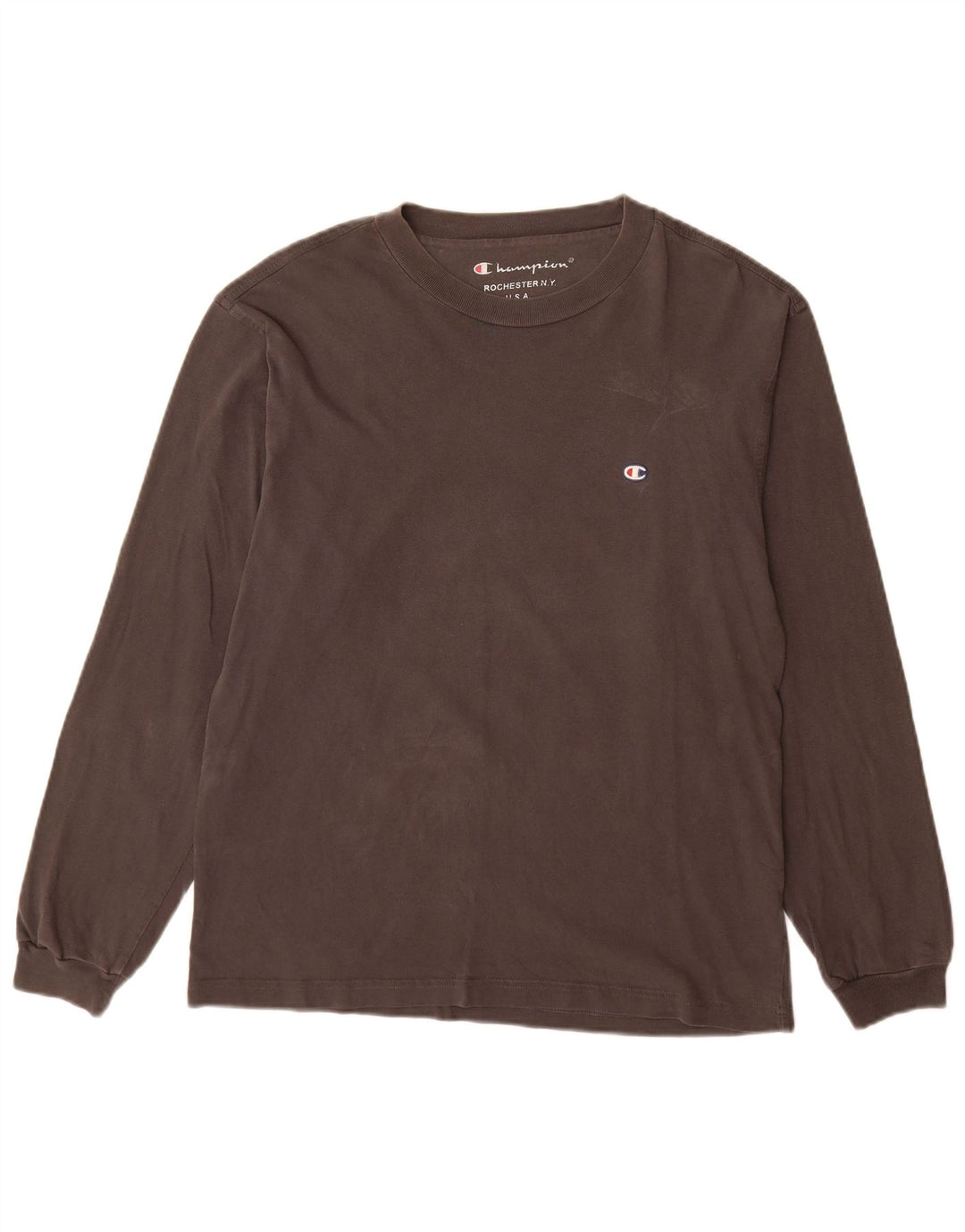 Champion Hombres Top Manga Larga Pequeño Gris