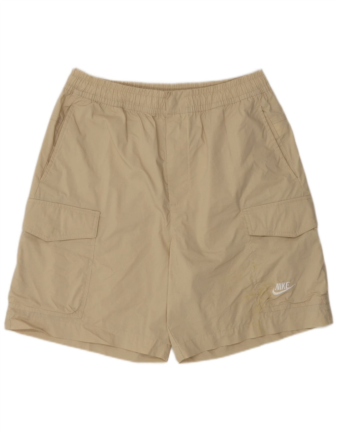 Pantalones cortos tipo cargo Nike para hombre mediano W34 algodón beige