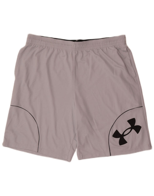 Under Armour Pantalones cortos deportivos gráficos para hombre 2XL Poliéster gris