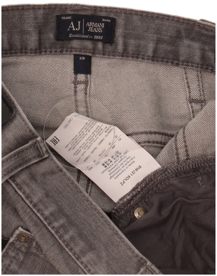 Vaqueros Armani Hombre Slim W28 L29 Algodón Gris