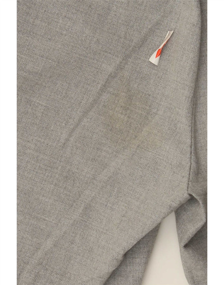 Zara Mujer Pantalón De Traje Slim Small W26 L26 Poliéster Color Block Gris