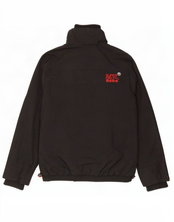 Superdry Chaqueta impermeable The Windcheater para hombre, talla 36, nailon negro