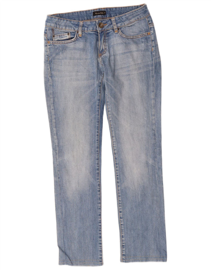 MASSIMO DUTTI Vaqueros ajustados para mujer EU 38 Small W28 L29 Algodón azul