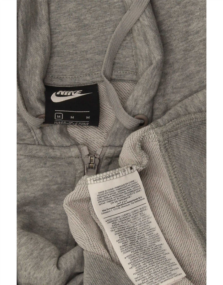 Nike - Sudadera con capucha y cremallera para hombre, algodón moteado en gris medio