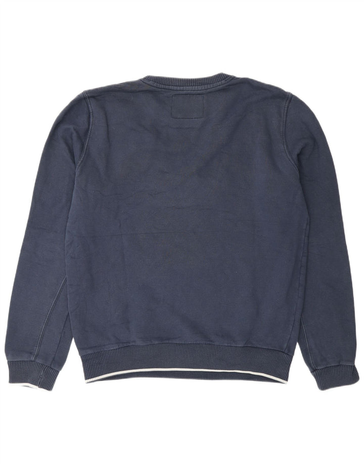 Woolrich Hombre Sudadera Gráfica Jumper Large Azul Marino Algodón