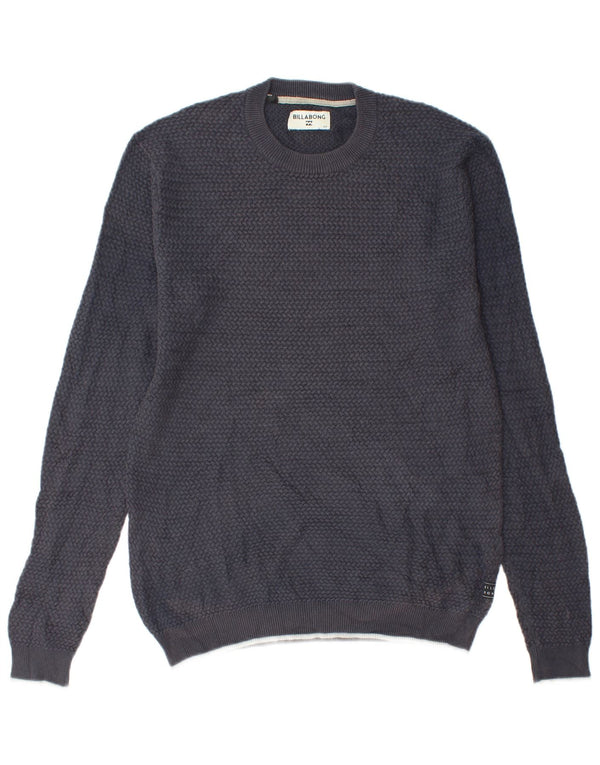 Billabong Mens Crew Neck Jumper Suéter Pequeño Azul Marino Algodón