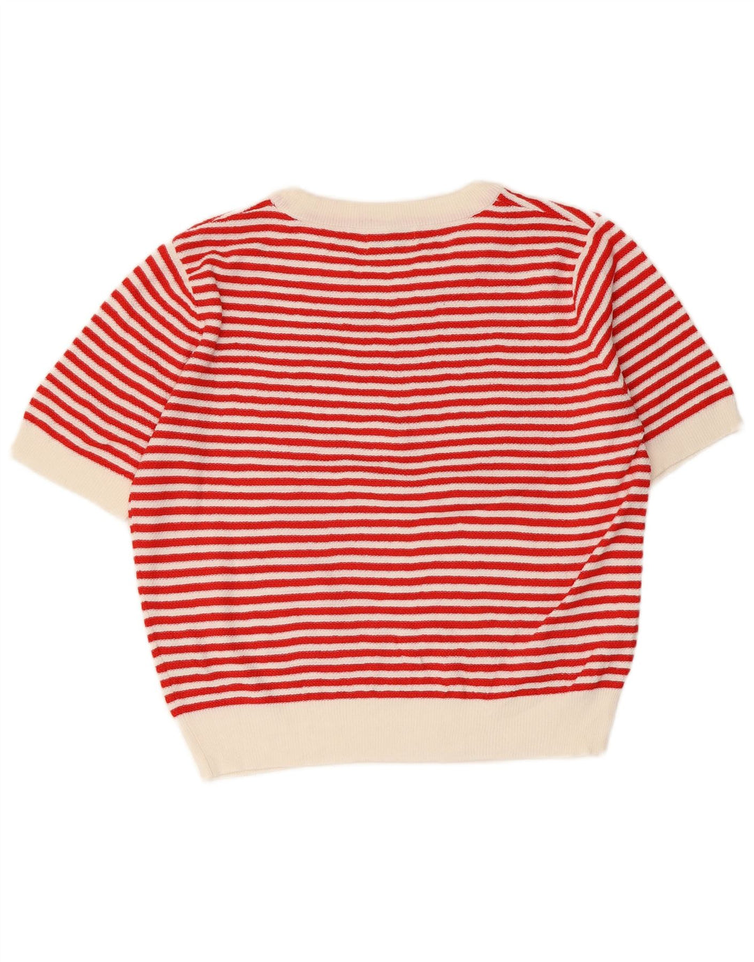 PEPALOVES Suéter de cuello redondo para mujer UK 40 Mediano Rayas Rojas