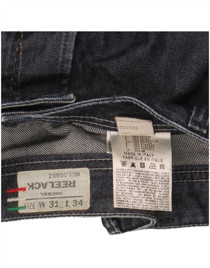 Diesel Hombre Reelack Jeans Rectos W31 L32 Algodón Azul Marino