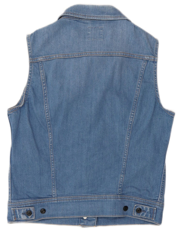 Chaleco vaquero Lee para mujer UK 40 Algodón azul medio