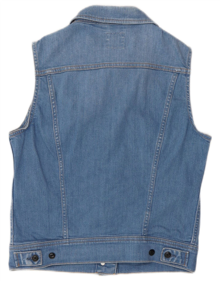 Chaleco vaquero Lee para mujer UK 40 Algodón azul medio