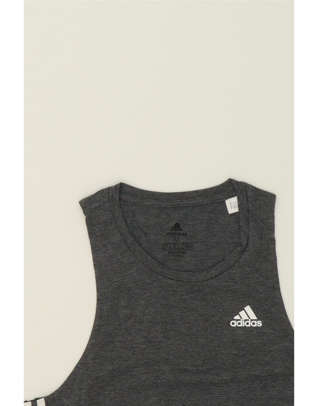 ADIDAS Womens Aeroready Vest Top UK 12/14 Medium Grey Polyester Vintage Adidas and Second-Hand Adidas from Messina Hembry 