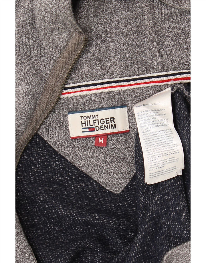 Tommy Hilfiger Jersey con capucha para hombre de algodón moteado en gris medio