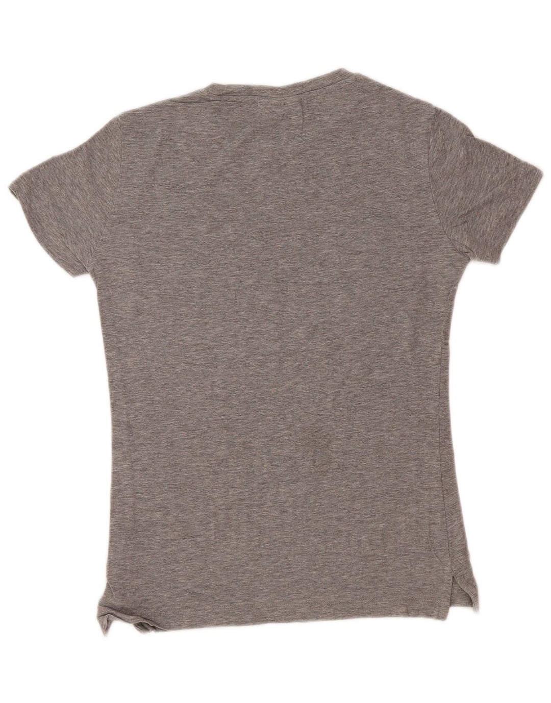 ELLESSE Camiseta gráfica para mujer Top UK 10 Pequeño algodón moteado gris