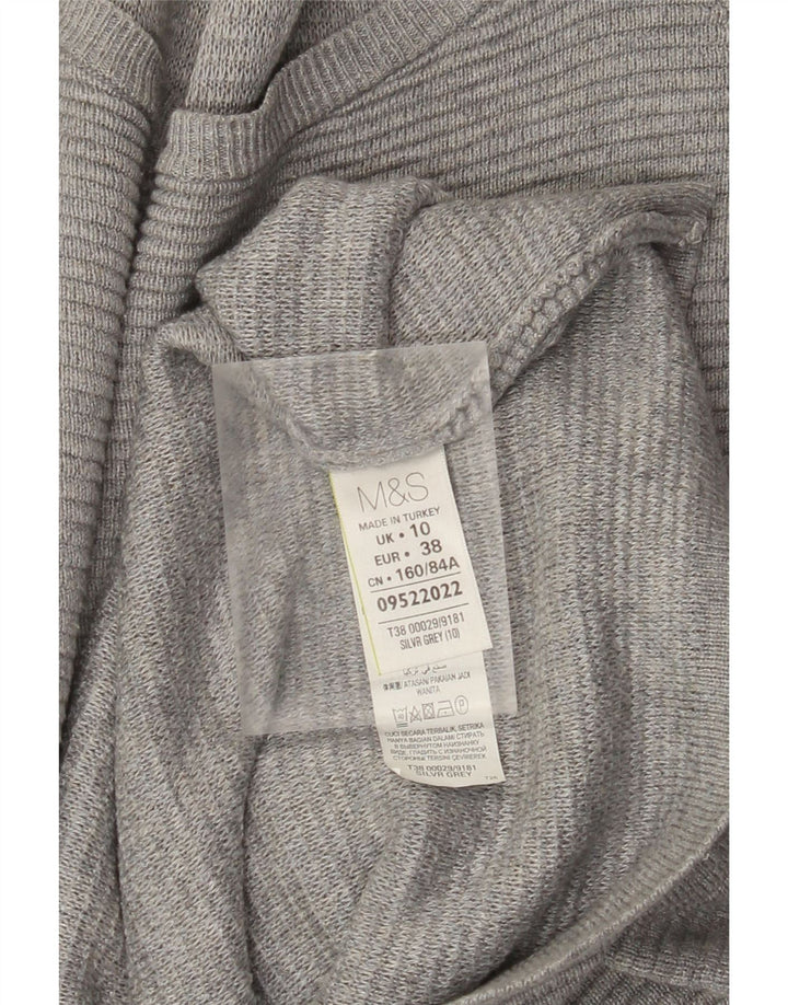 Marks & Spencer Vestido tipo jersey extragrande para mujer UK 10 Small Viscosa gris