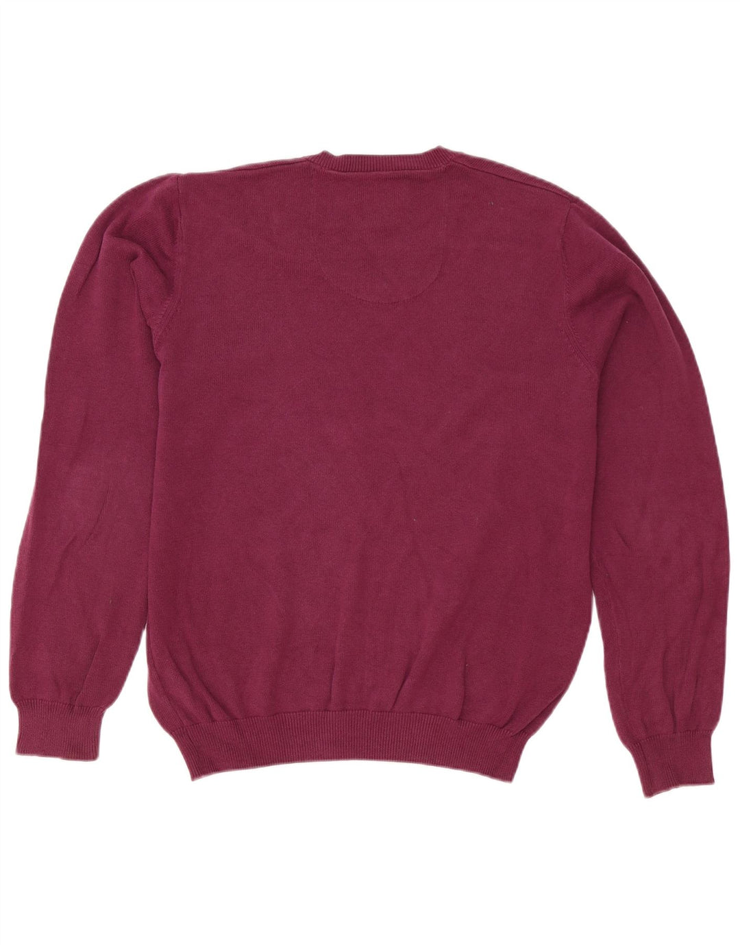 Marks & Spencer Jersey de corte regular con cuello en V para hombre de algodón morado medio