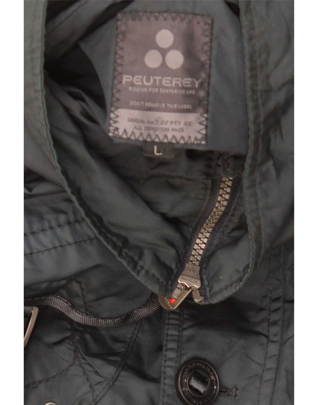 PEUTEREY Chaqueta utilitaria para hombre UK 40 Large Grey Polyamide