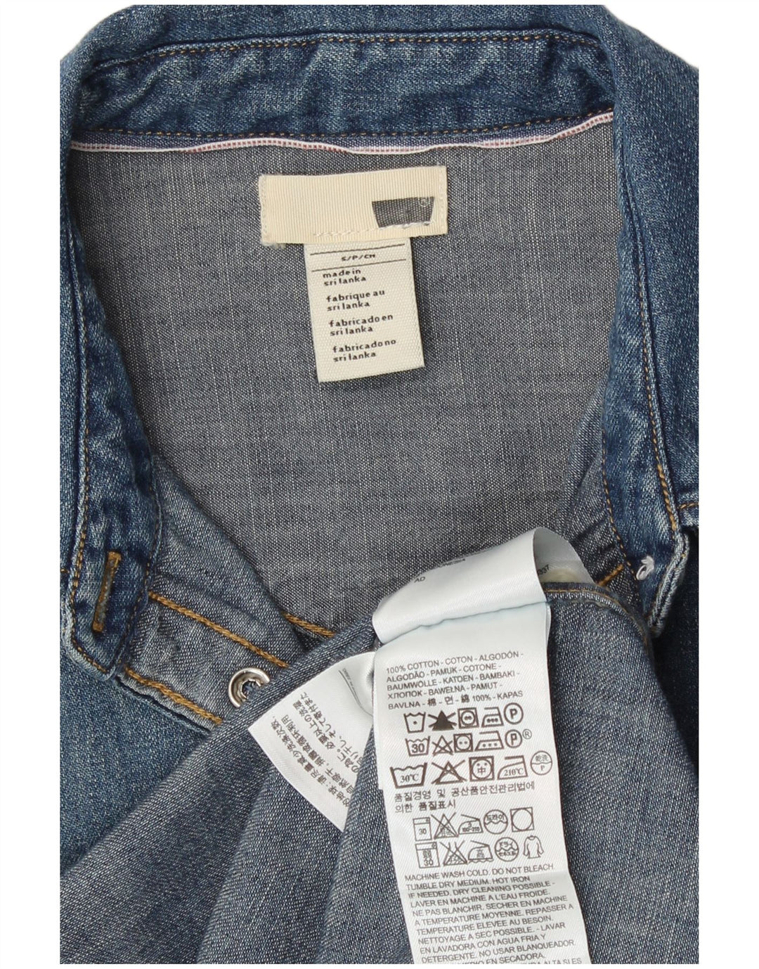 Levi's Camisa vaquera para mujer UK 10 Small Blue Cotton