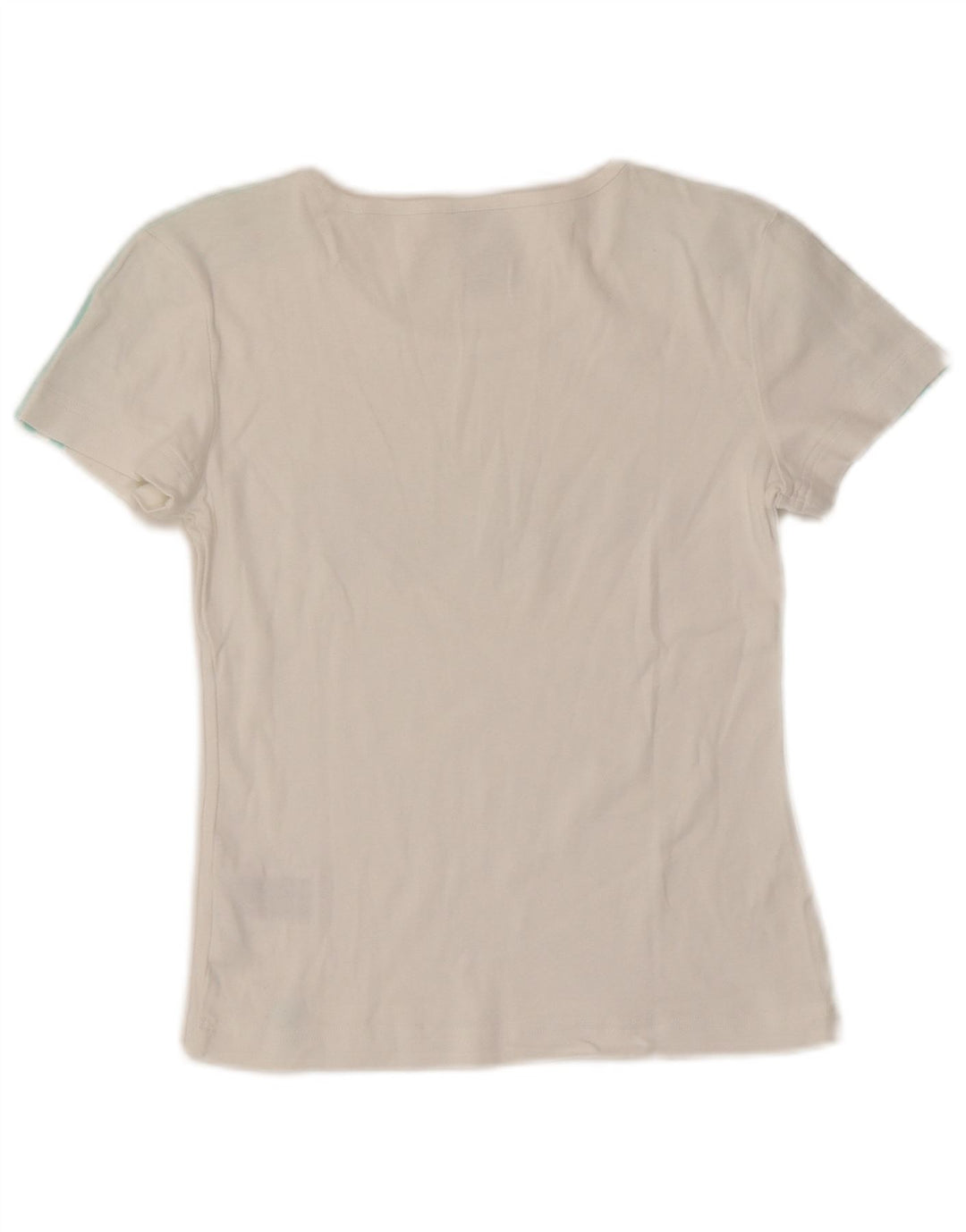 ADIDAS Camiseta corta gráfica para mujer Top UK 10 Small White Cotton