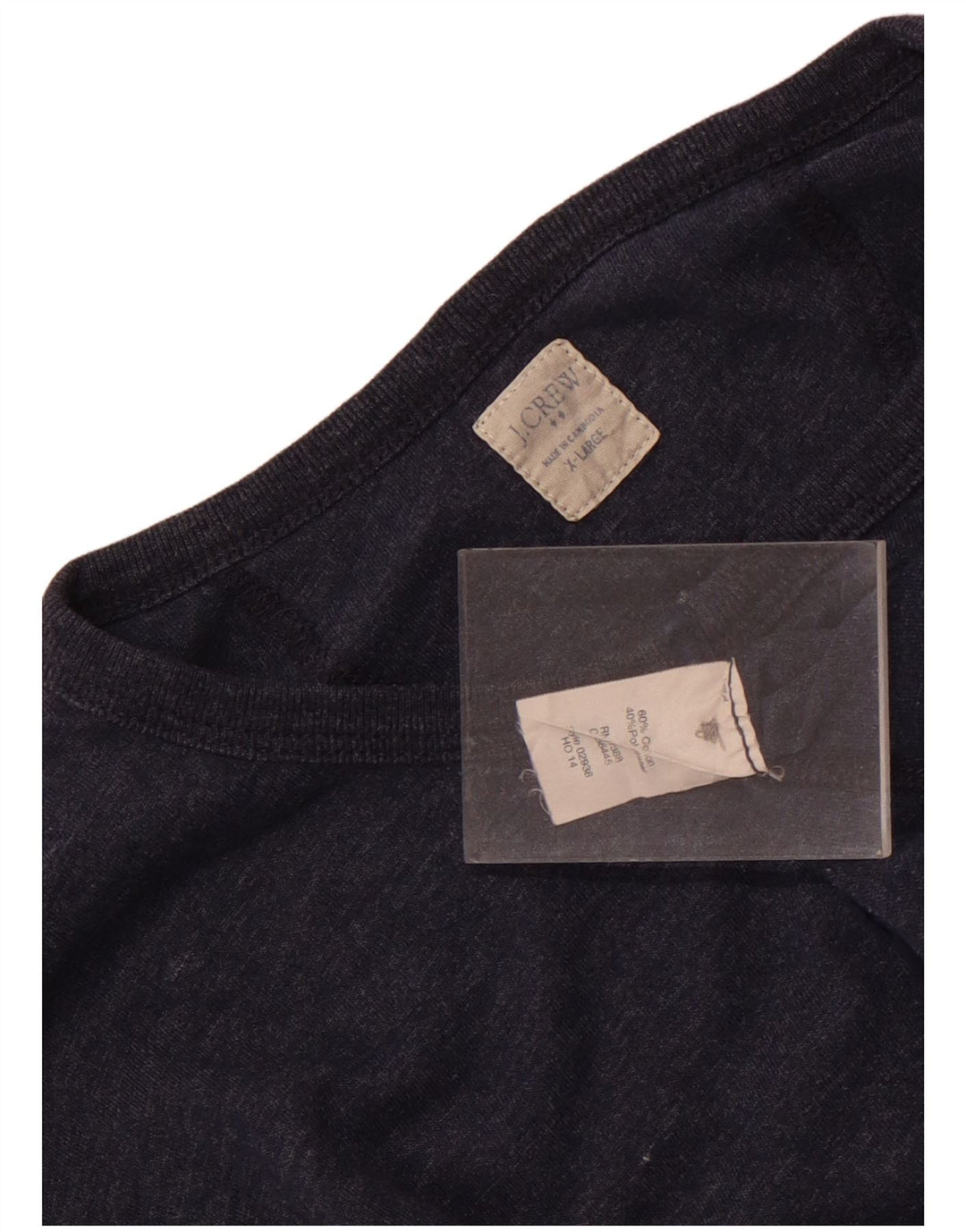 J. Crew Hombre Top Manga Larga XL Azul Marino Algodón