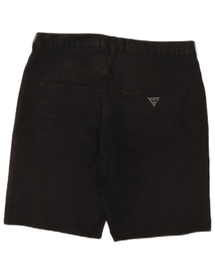Guess Mens Shorts De Mezclilla W34 Grande Negro