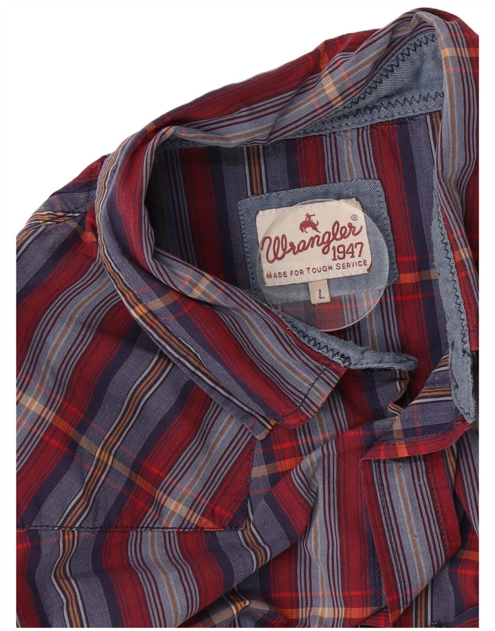 Camisa de franela Wrangler para hombre con cuadros azules grandes