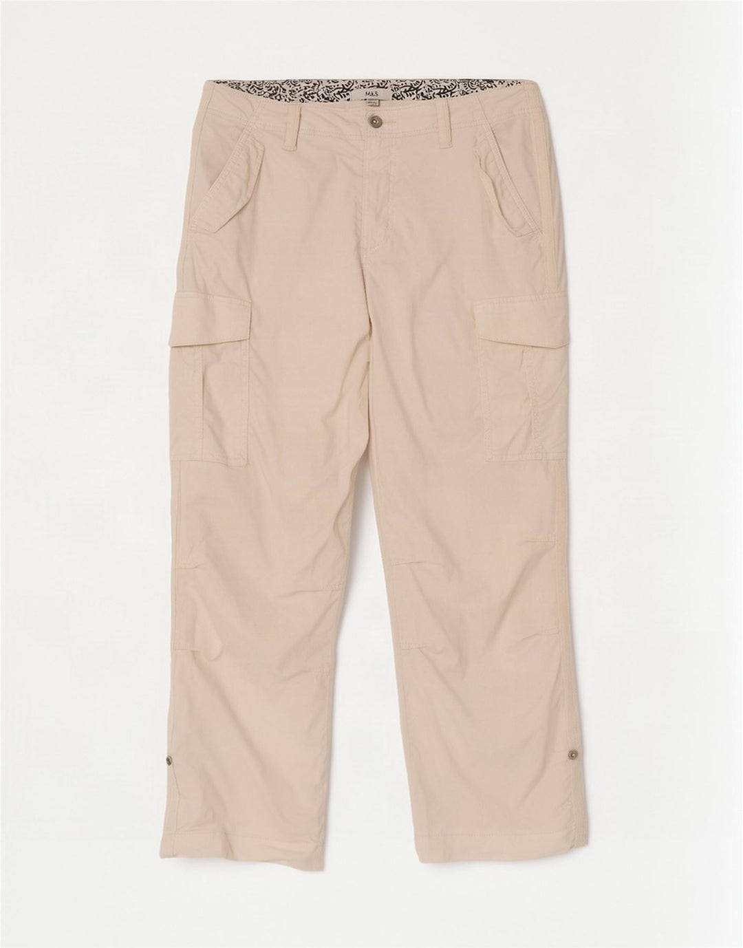 Marks & Spencer Pantalones cargo para mujer UK 40 Large W34 L29 Off White