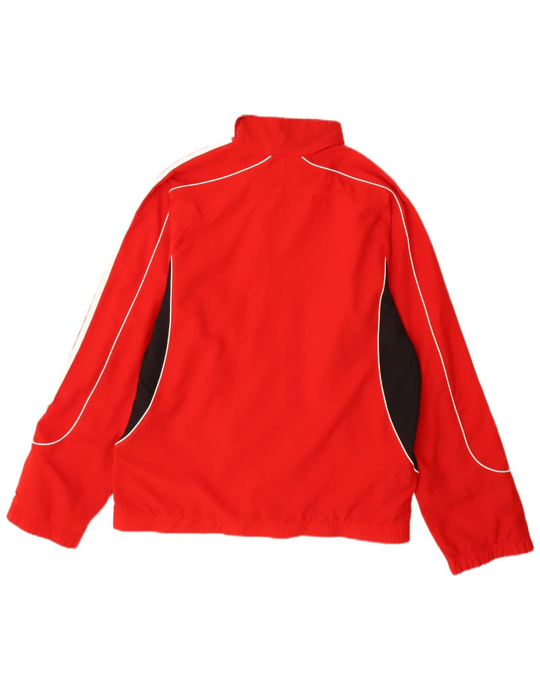 Adidas Hombre Chándal Top Chaqueta UK 36/38 Pequeño Rojo Colorblock Poliéster