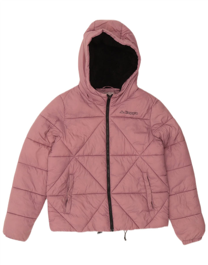 Kappa Chaqueta acolchada con capucha para mujer UK 46 Large Pink