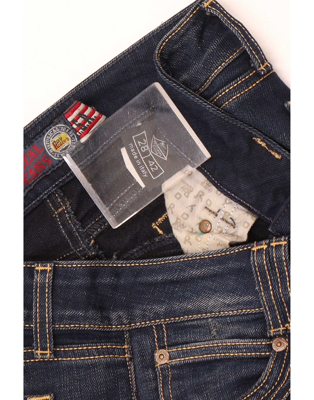 Roy Rogers Jeans ajustados para mujer IT 42 Medium W28 L28 Azul